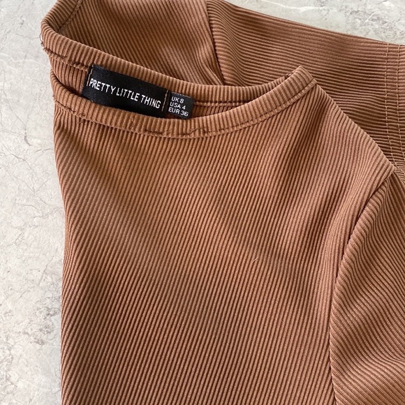 PrettyLittleThing Brown Bodysuit - Picture 2 of 4